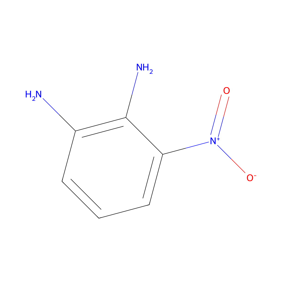3-Nitro-1,2-phenylenediamine molecular structure, CAS 3694-52-8