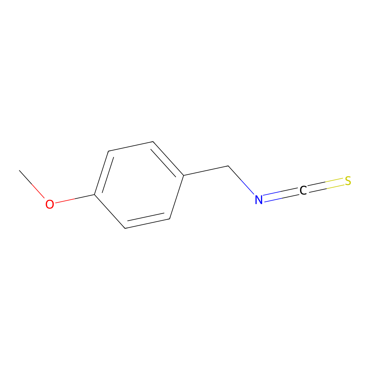 4-Methoxybenzyl isothiocyanate molecular structure, CAS 3694-57-3