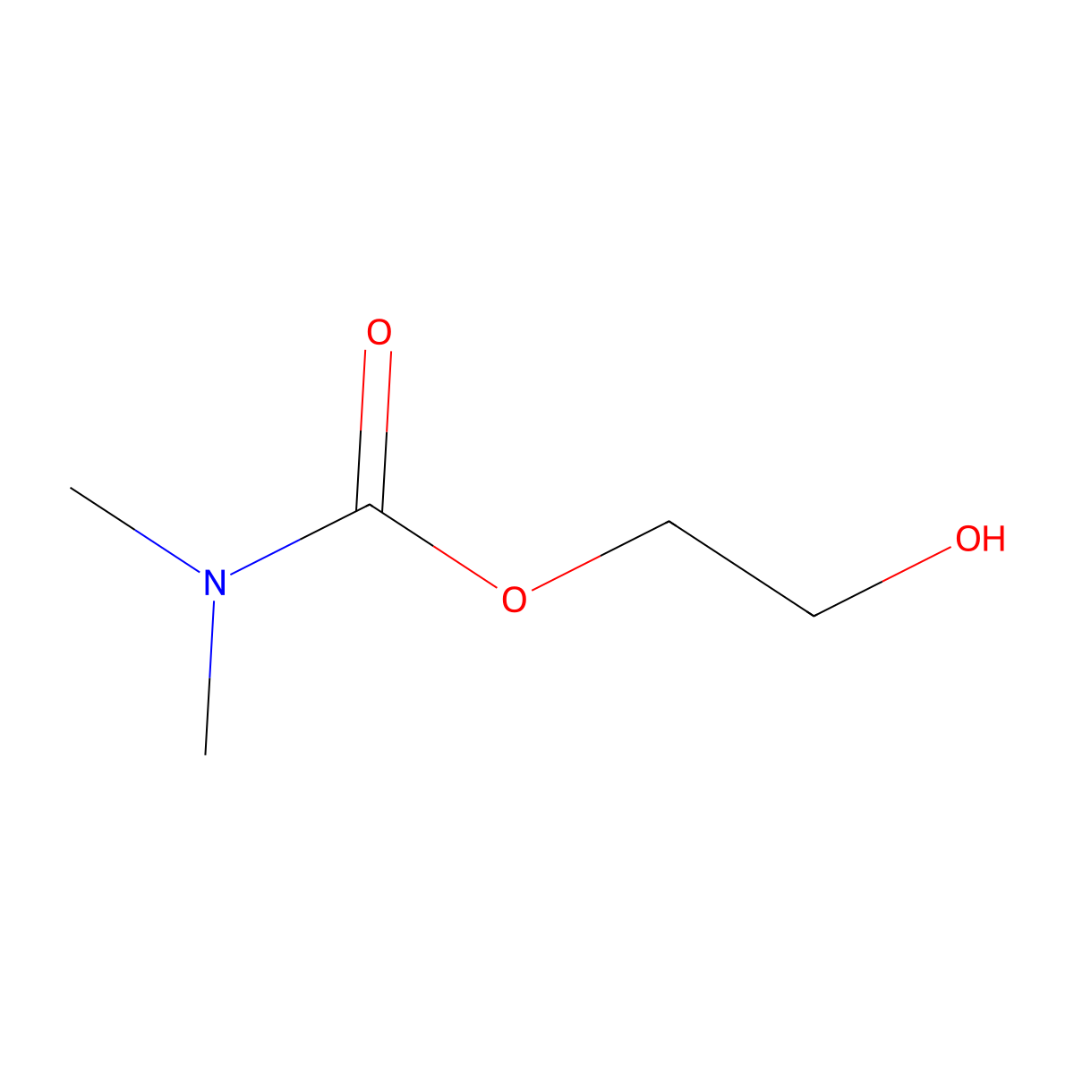 2-Hydroxyethyl dimethylcarbamate molecular structure, CAS 3694-86-8