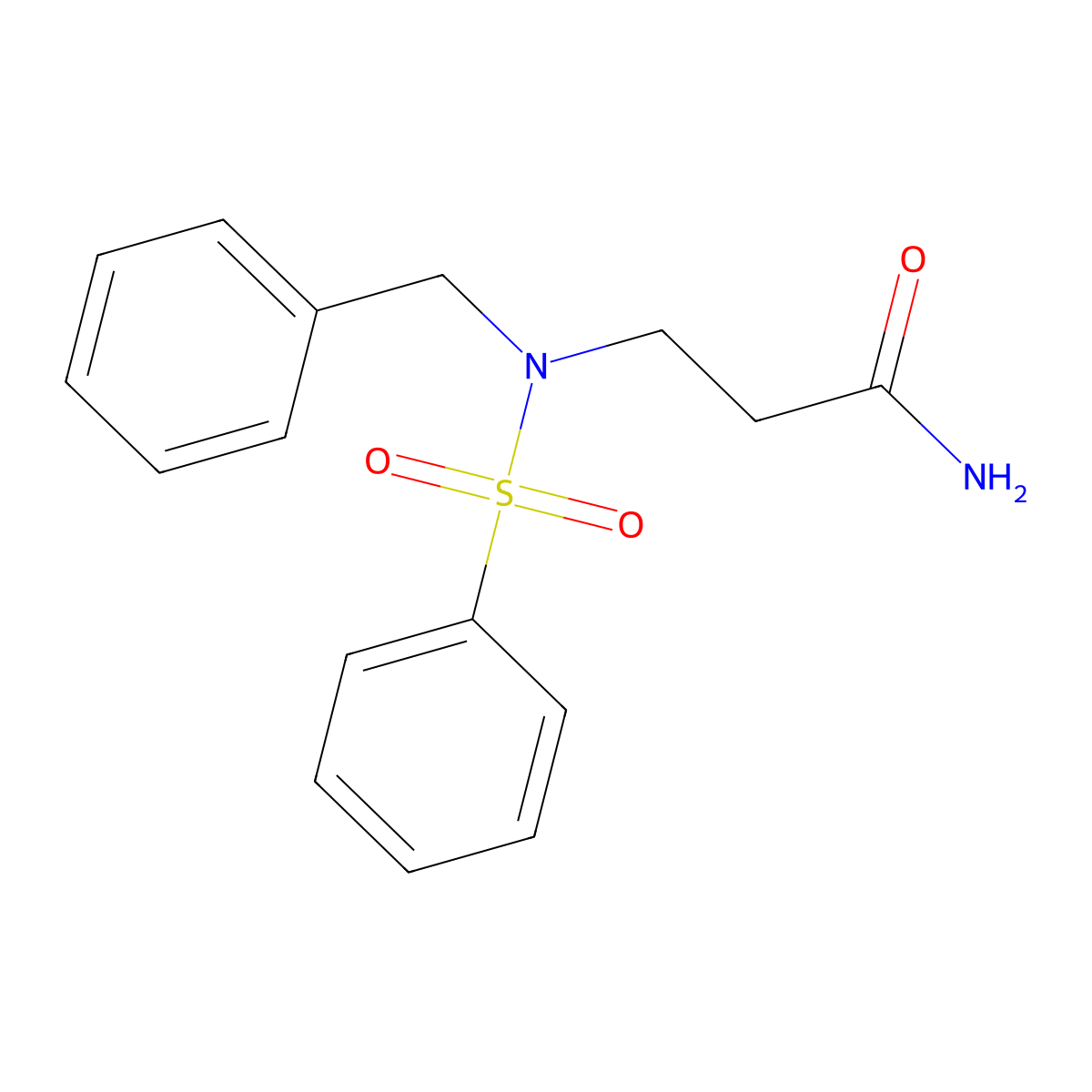 3-[Benzenesulfonyl(benzyl)amino]propanamide molecular structure, CAS 369402-76-6