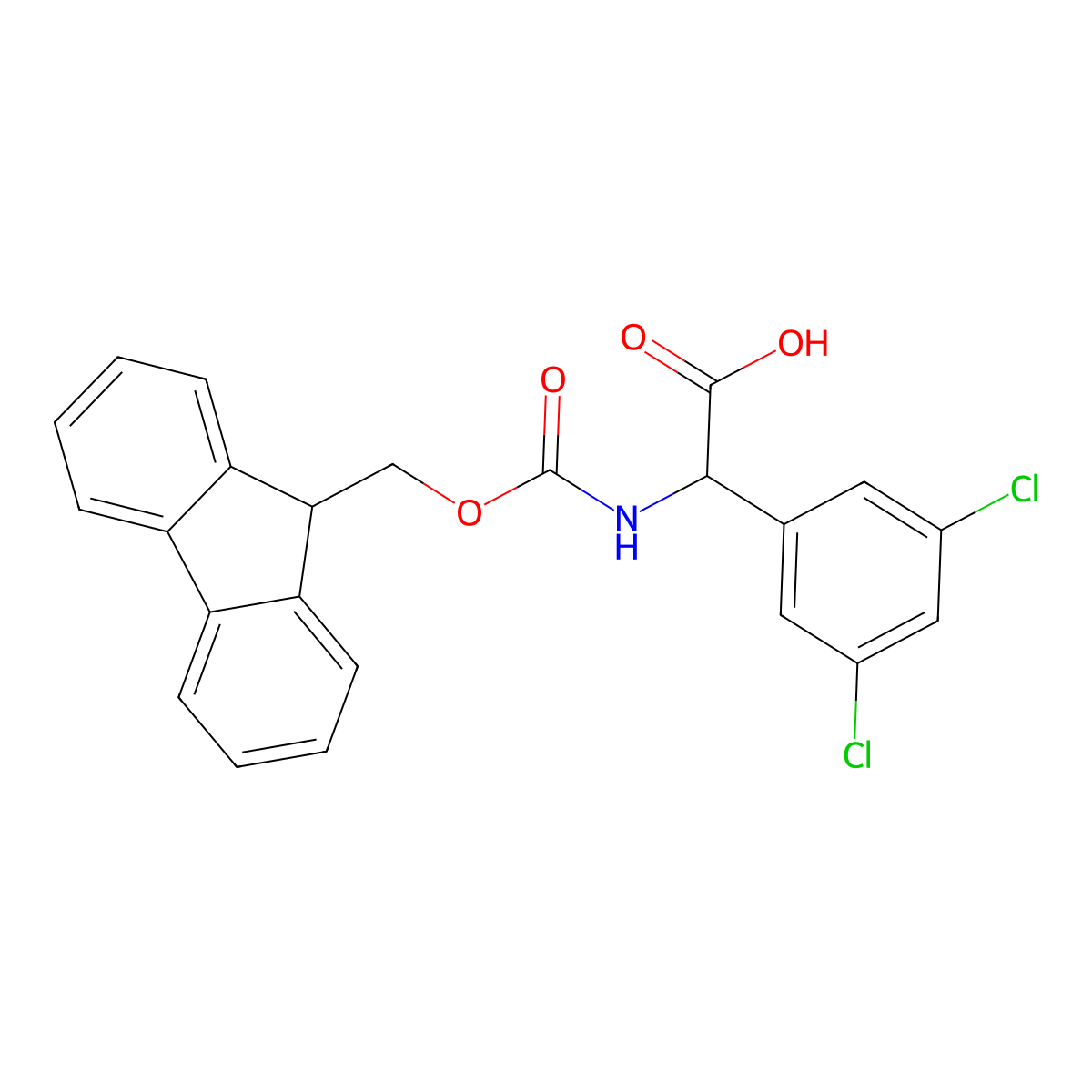 2-(3,5-dichlorophenyl)-2-({[(9H-fluoren-9-yl)methoxy]carbonyl}amino)acetic acid molecular structure, CAS 369403-32-7