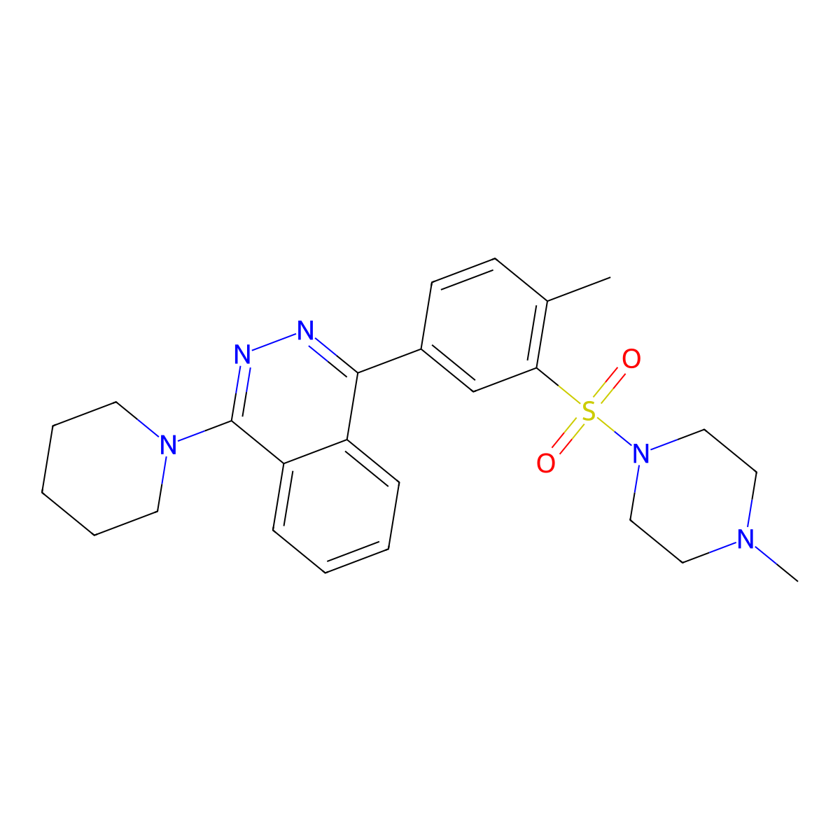 1-{4-Methyl-3-[(4-methylpiperazin-1-yl)sulfonyl]phenyl}-4-(piperidin-1-yl)phthalazine molecular structure, CAS 369403-42-9