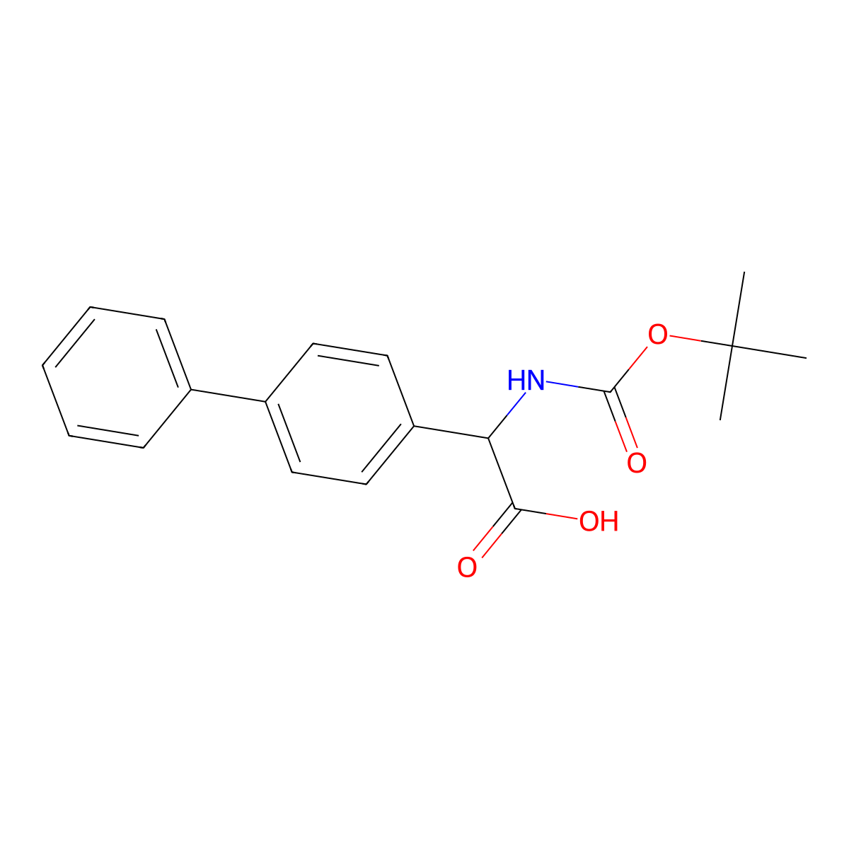 2-(4-Biphenylyl)-2-(Boc-amino)acetic Acid molecular structure, CAS 369403-44-1