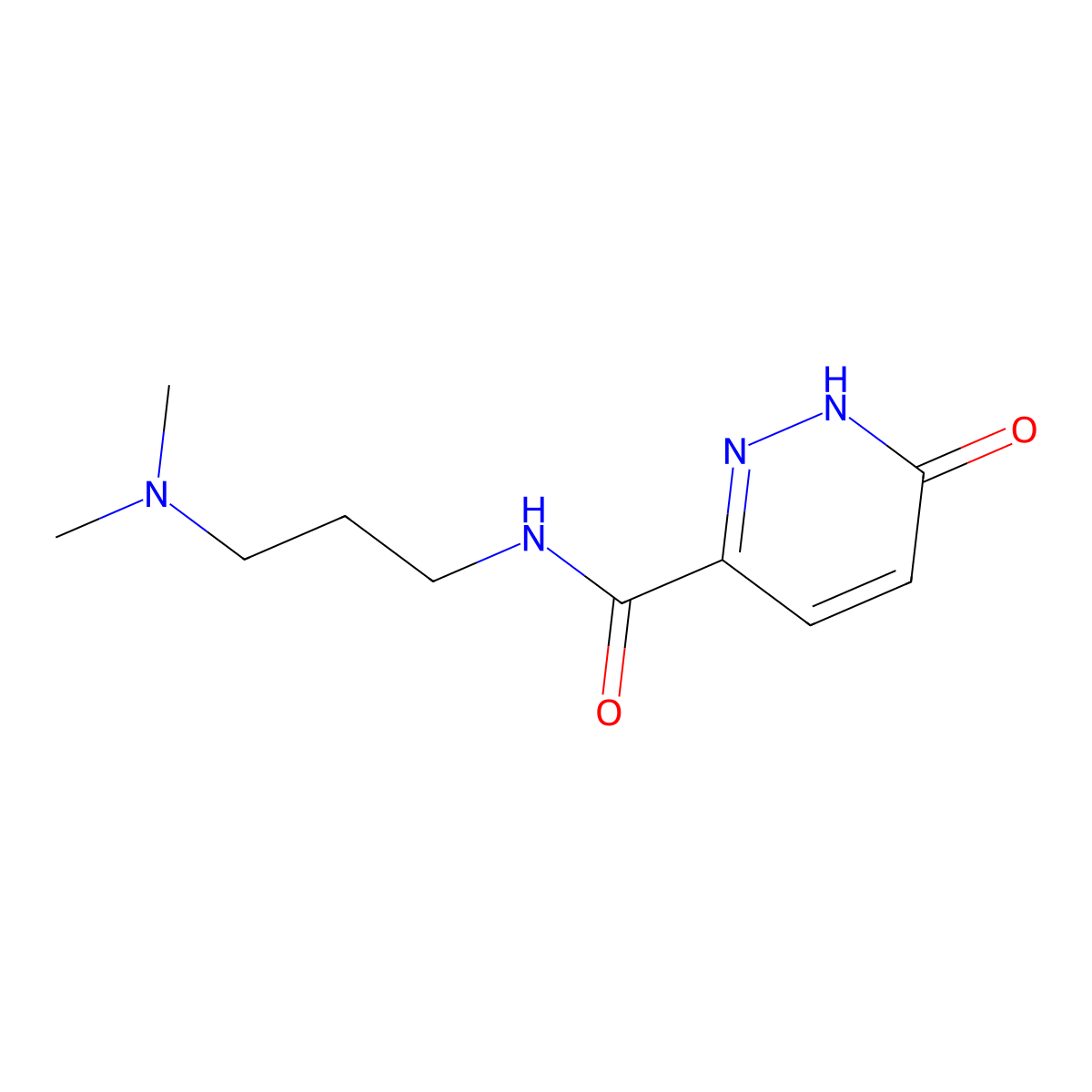 N-[3-(dimethylamino)propyl]-6-oxo-1H-pyridazine-3-carboxamide molecular structure, CAS 369404-10-4