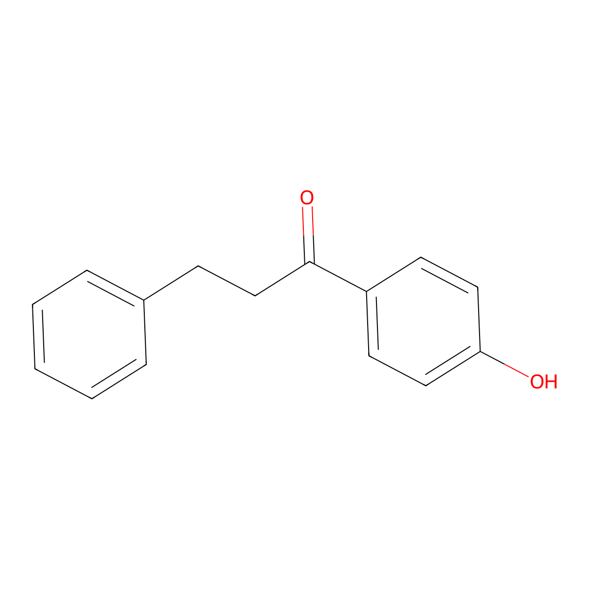 1-(4-Hydroxyphenyl)-3-phenylpropan-1-one molecular structure, CAS 36941-00-1