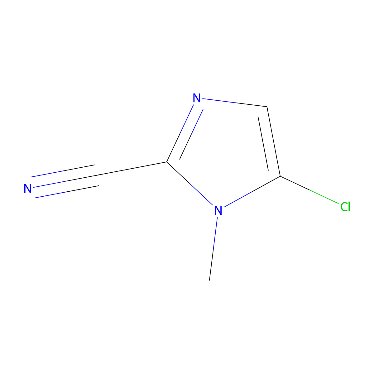5-chloro-1-methyl-1H-imidazole-2-carbonitrile molecular structure, CAS 36941-61-4