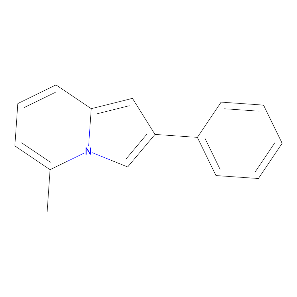5-Methyl-2-phenyl-indolizine molecular structure, CAS 36944-99-7