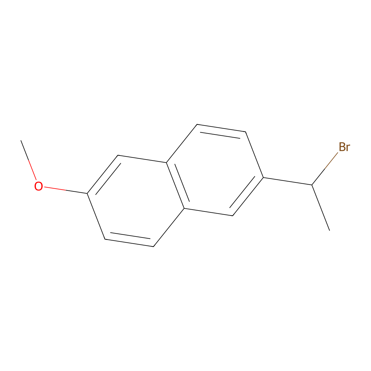 2-(1-Bromoethyl)-6-methoxynaphthalene molecular structure, CAS 36946-99-3