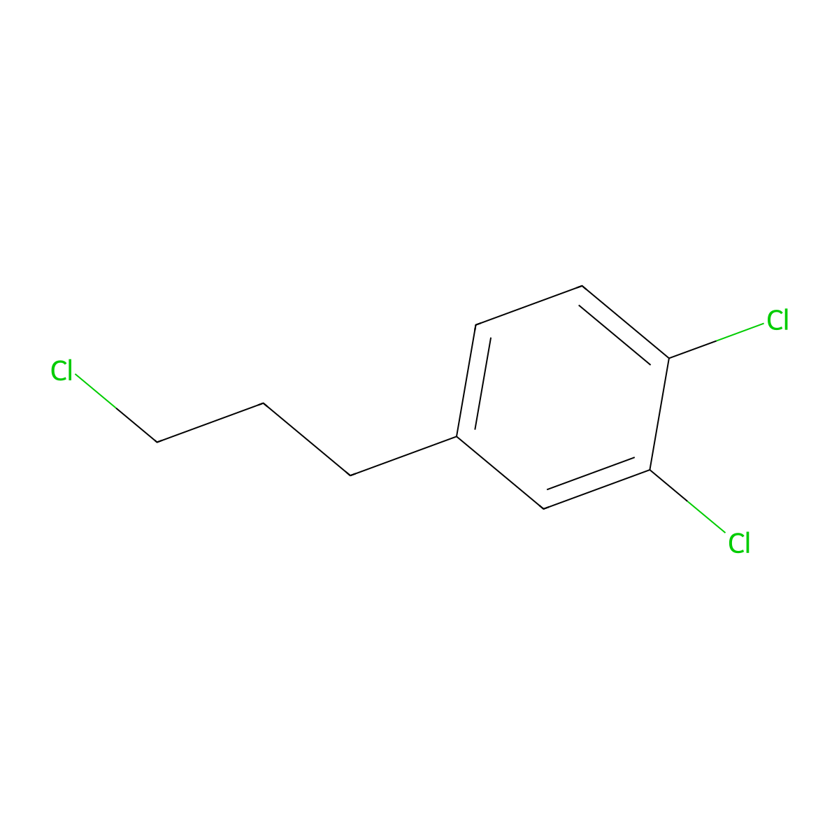 1,2-Dichloro-4-(3-chloropropyl)benzene molecular structure, CAS 36947-08-7