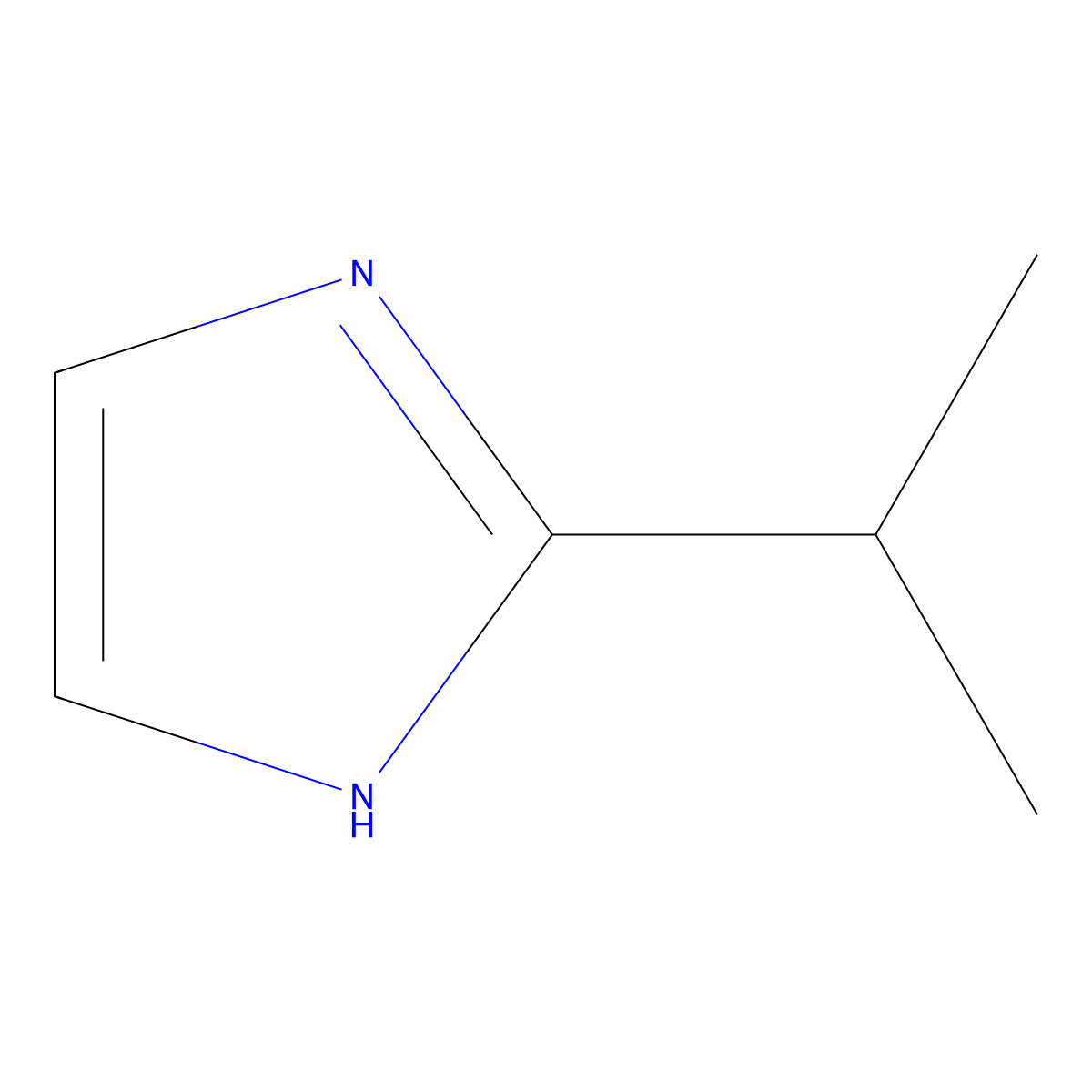 1H-Imidazole, 2-(1-methylethyl)- molecular structure, CAS 36947-68-9
