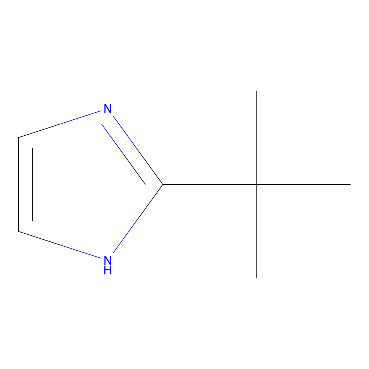 2-tert-butyl-1H-imidazole molecular structure, CAS 36947-69-0