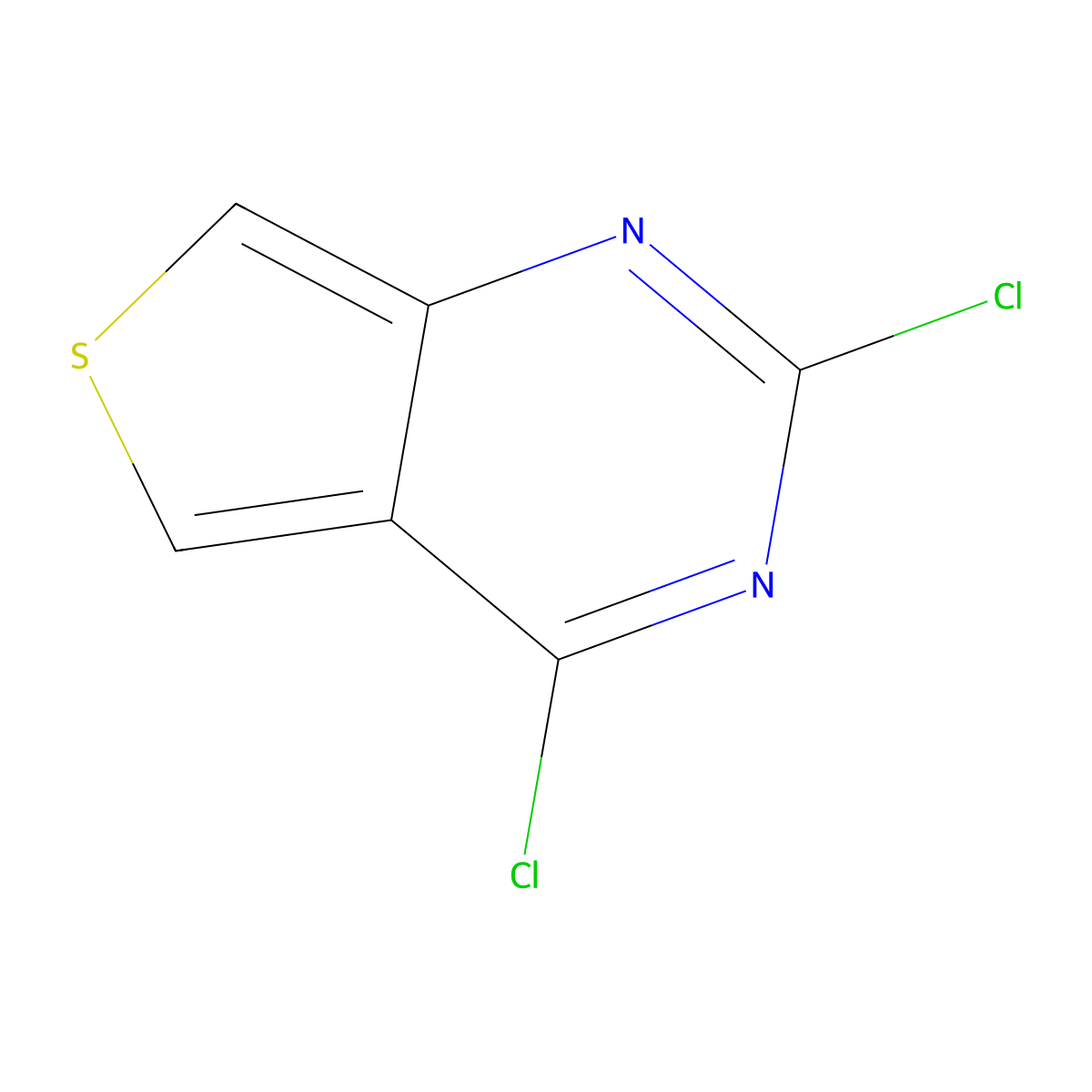 2,4-Dichlorothieno(3,4-d)pyrimidine molecular structure, CAS 36948-21-7