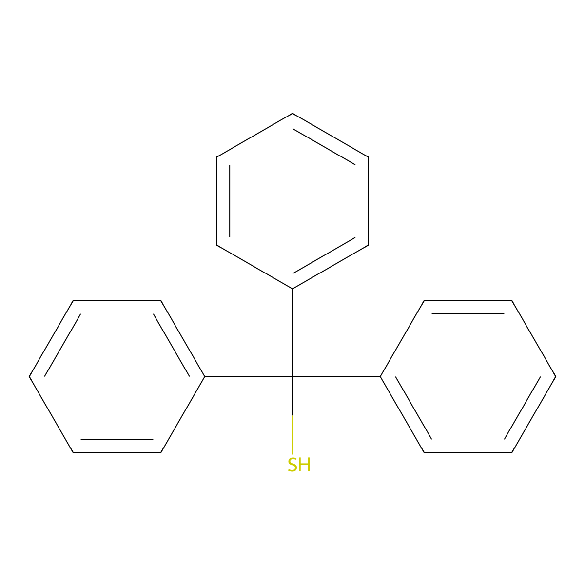 Benzenemethanethiol, alpha,alpha-diphenyl- molecular structure, CAS 3695-77-0