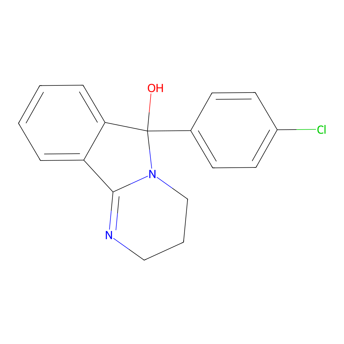 6-(4-Chlorophenyl)-2,3,4,6-tetrahydropyrimido[2,1-a]isoindol-6-ol molecular structure, CAS 36951-86-7