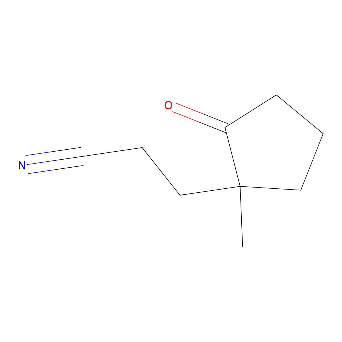 3-(1-Methyl-2-oxocyclopentyl)propanenitrile molecular structure, CAS 36955-19-8