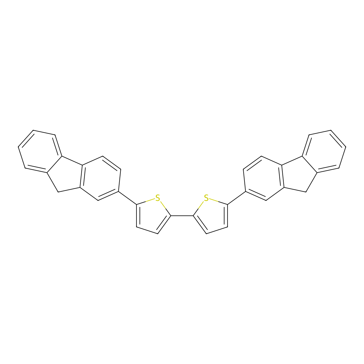 5,5'-Di(9H-fluoren-2-yl)-2,2'-bithiophene molecular structure, CAS 369599-41-7