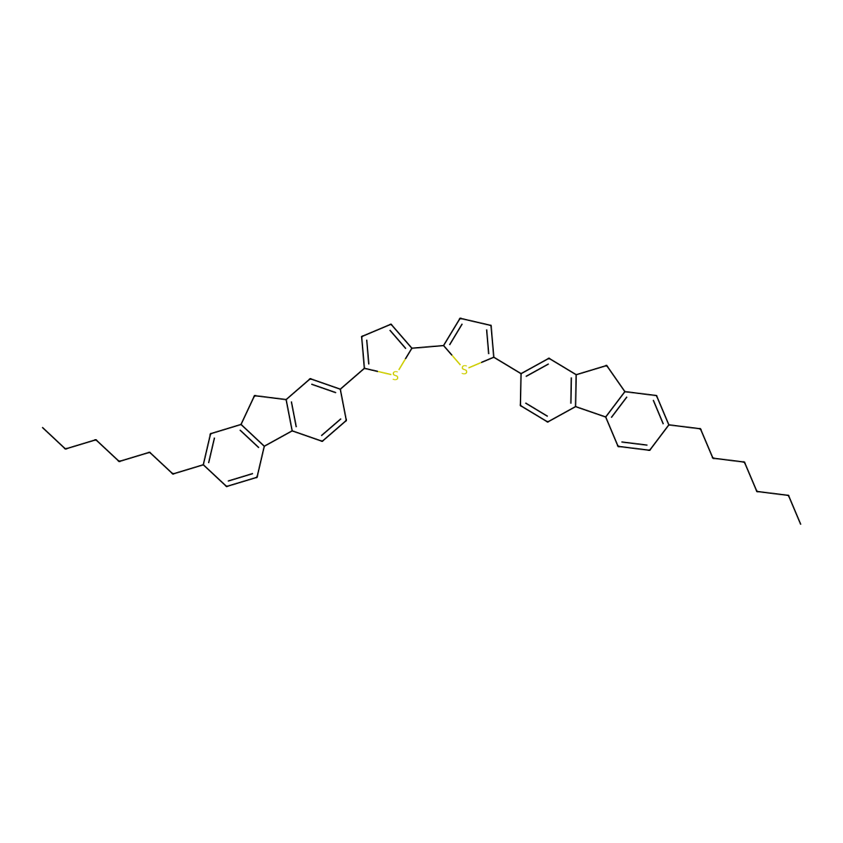 5,5'-Bis(7-hexyl-9H-fluoren-2-YL)-2,2'-bithiophene molecular structure, CAS 369599-42-8