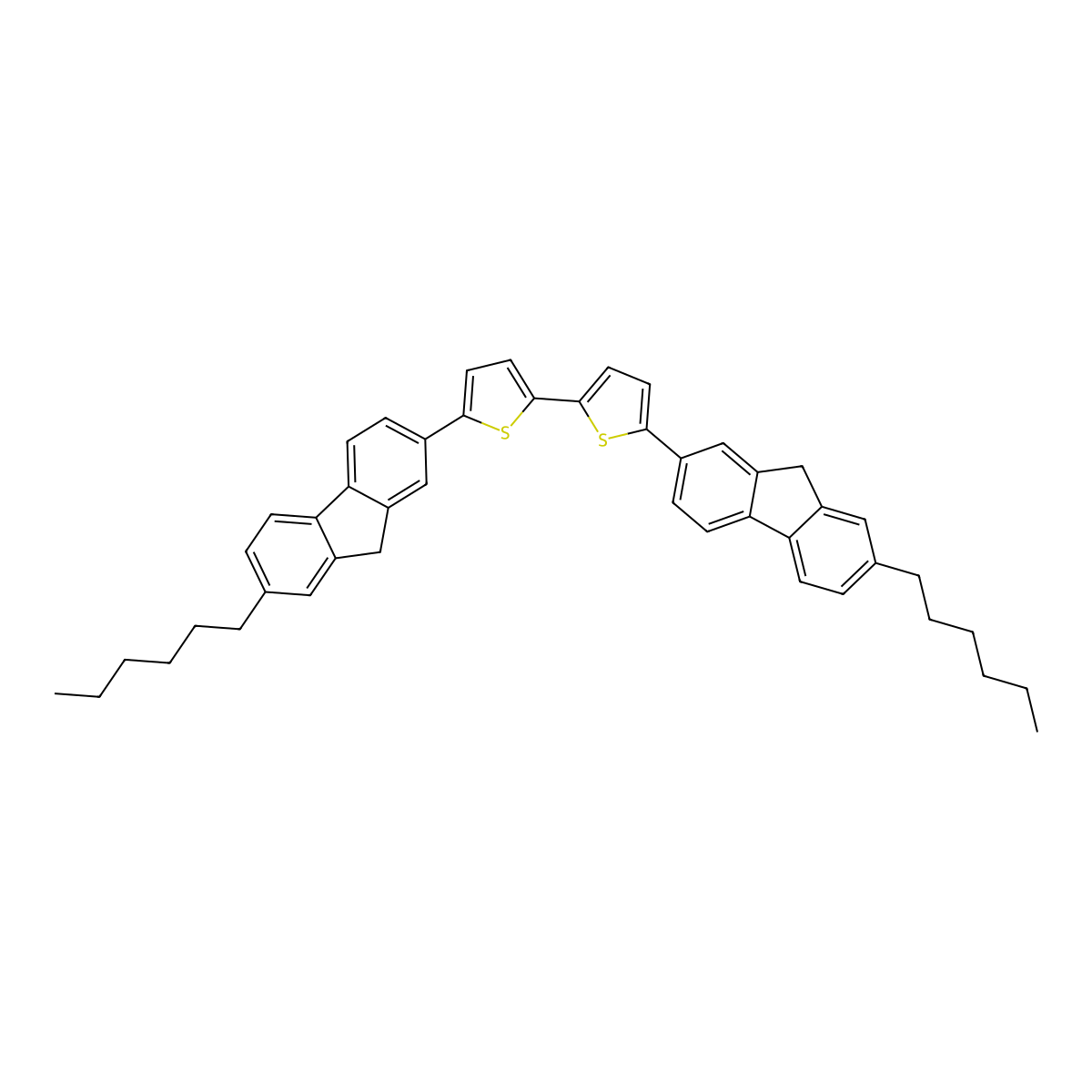 5,5'-Bis(7-hexyl-9H-fluoren-2-YL)-2,2'-bithiophene molecular structure, CAS 369599-42-8