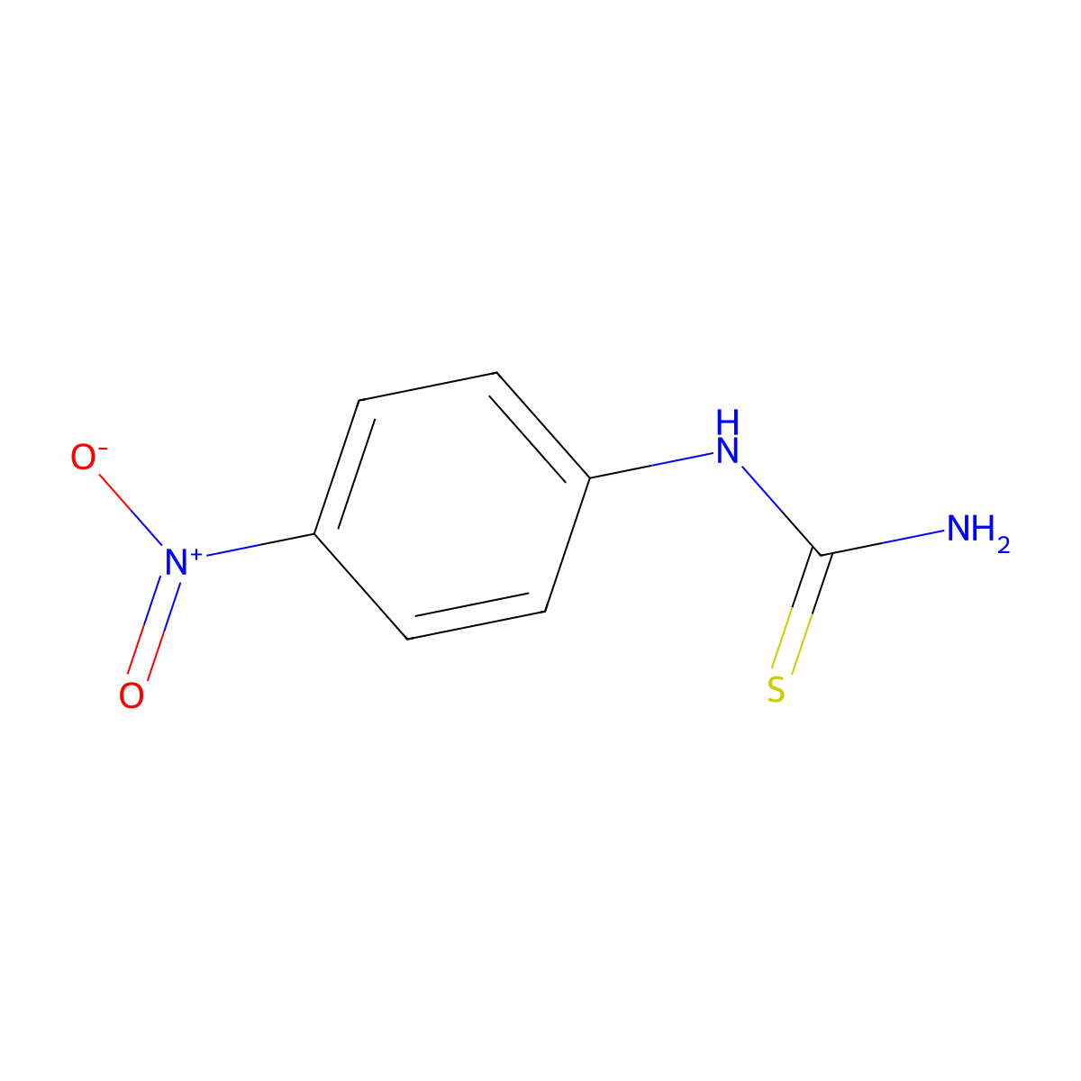 (p-Nitrophenyl)thiourea molecular structure, CAS 3696-22-8