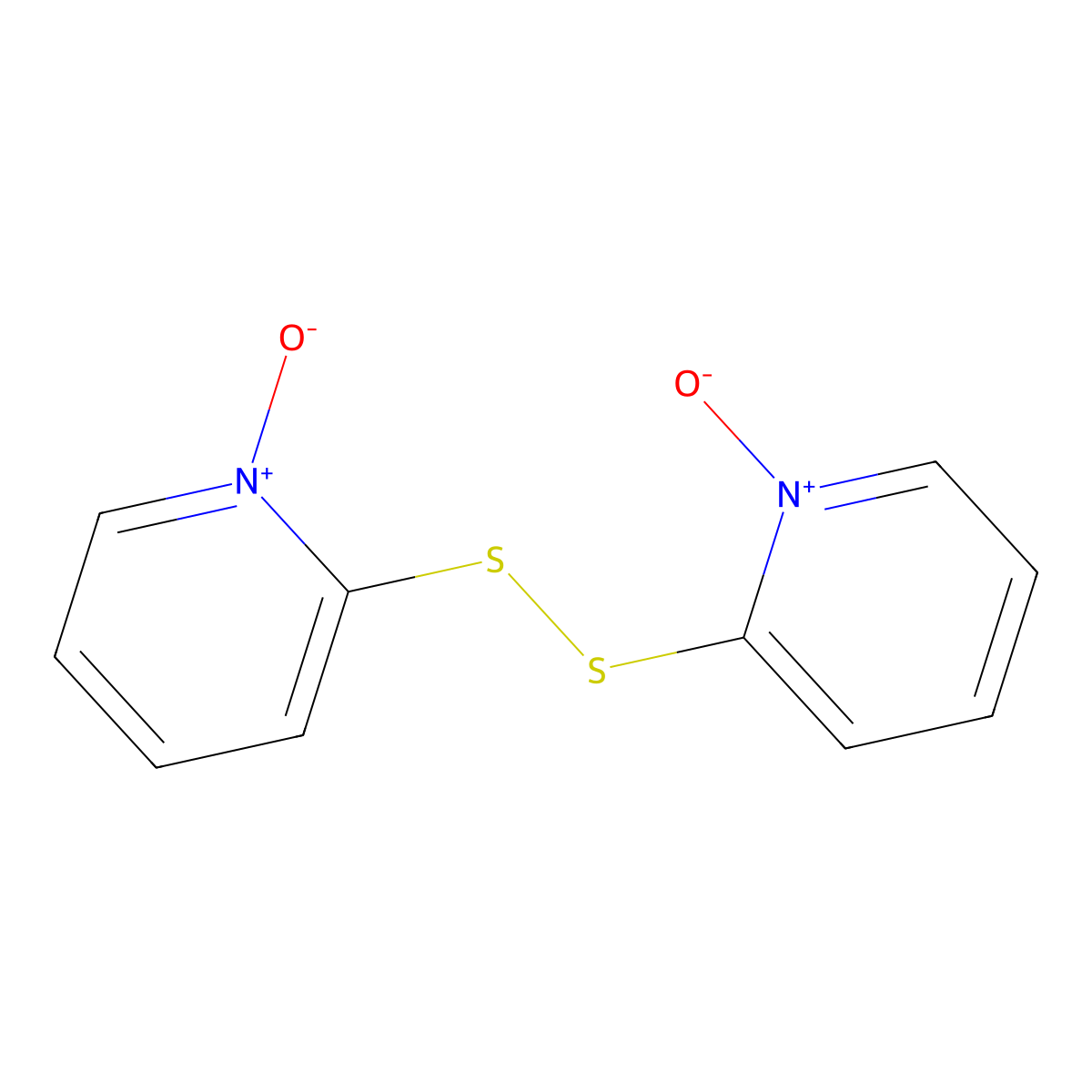 Dipyrithione molecular structure, CAS 3696-28-4