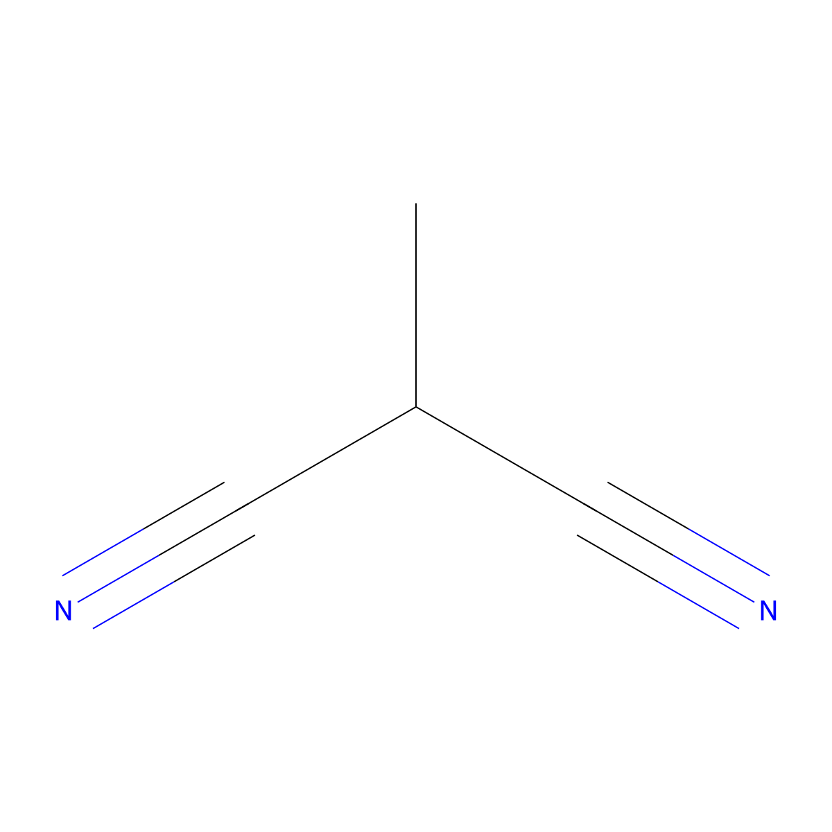 2-Methylpropanedinitrile molecular structure, CAS 3696-36-4