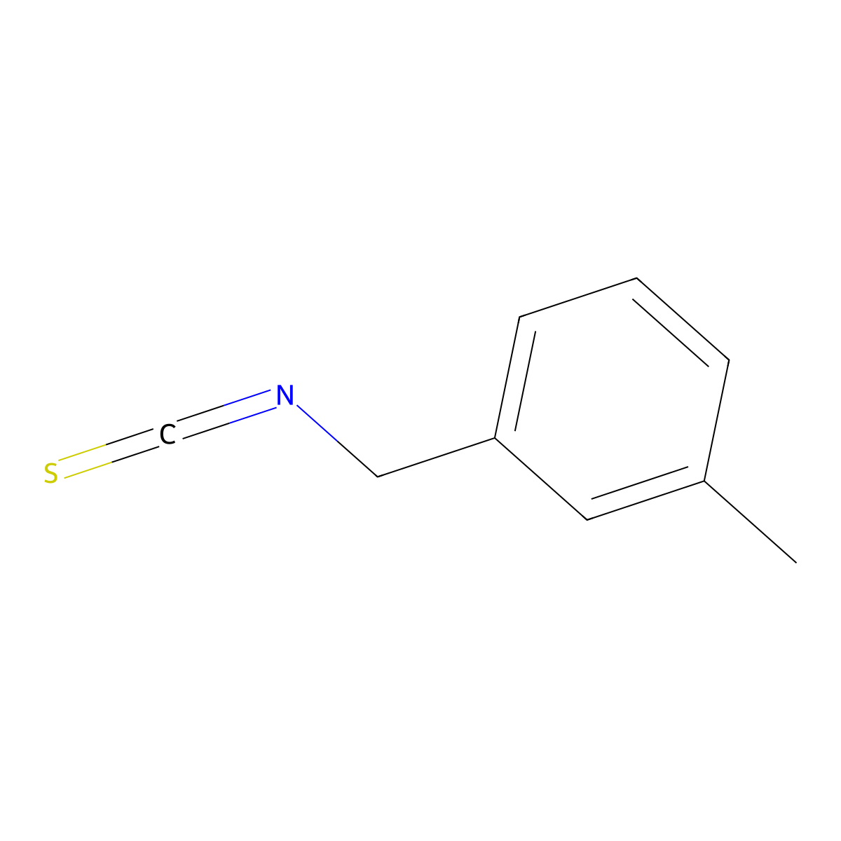 3-Methylbenzyl isothiocyanate molecular structure, CAS 3696-66-0