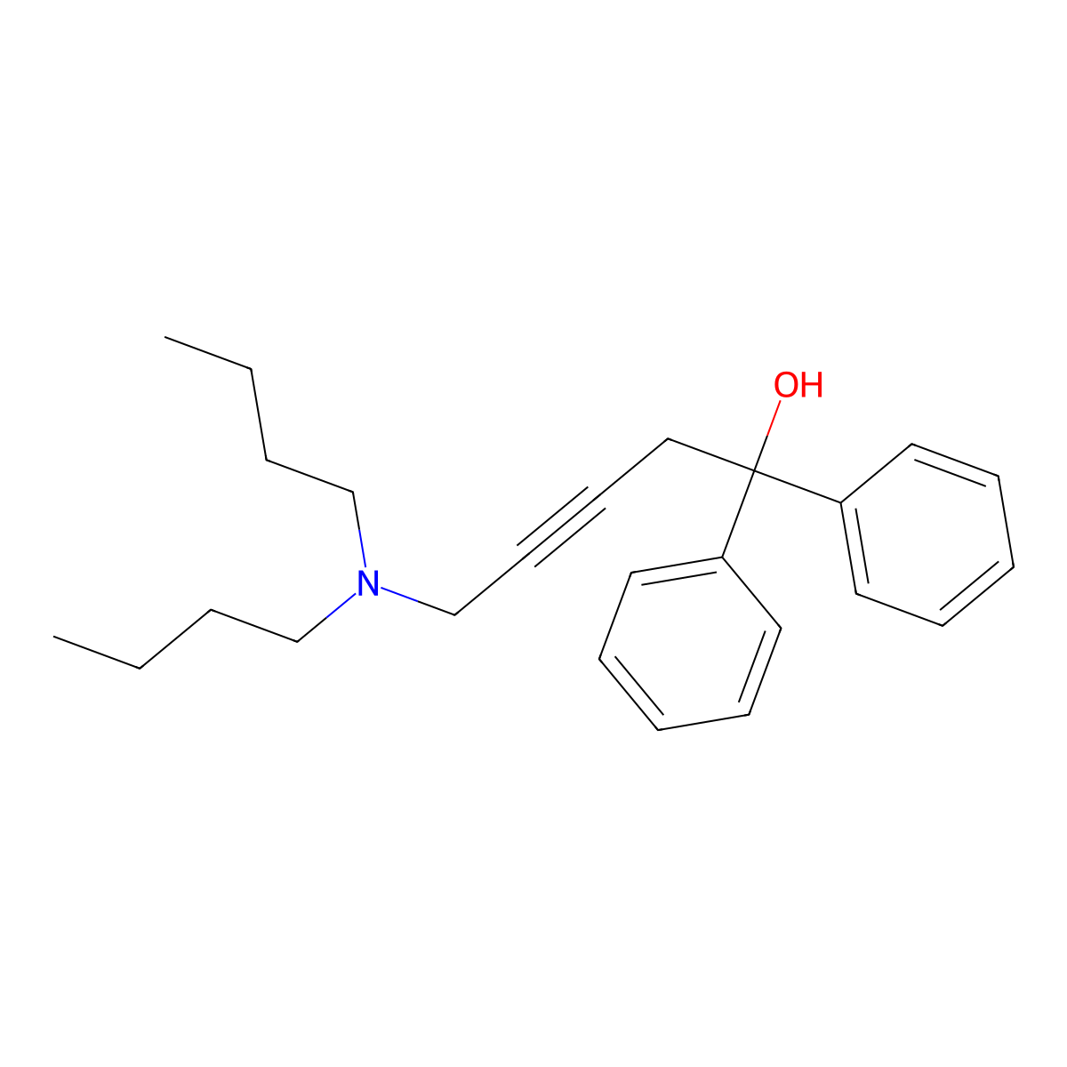 5-(Dibutylamino)-1,1-diphenylpent-3-yn-1-ol molecular structure, CAS 369603-31-6
