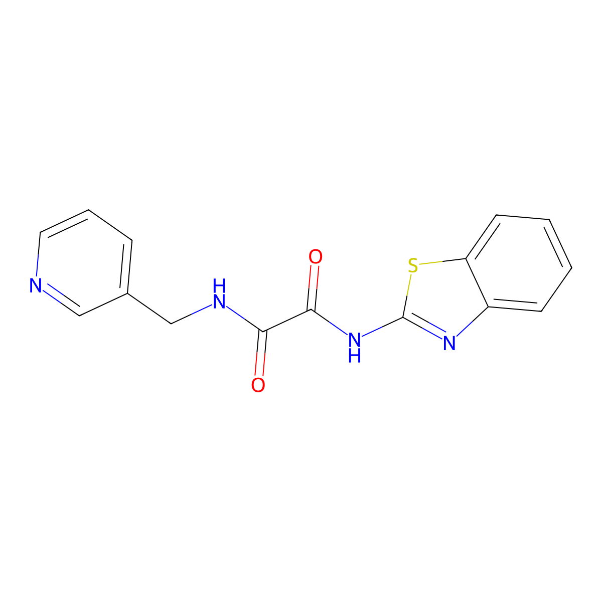 N'-(1,3-benzothiazol-2-yl)-N-(pyridin-3-ylmethyl)oxamide molecular structure, CAS 369606-55-3