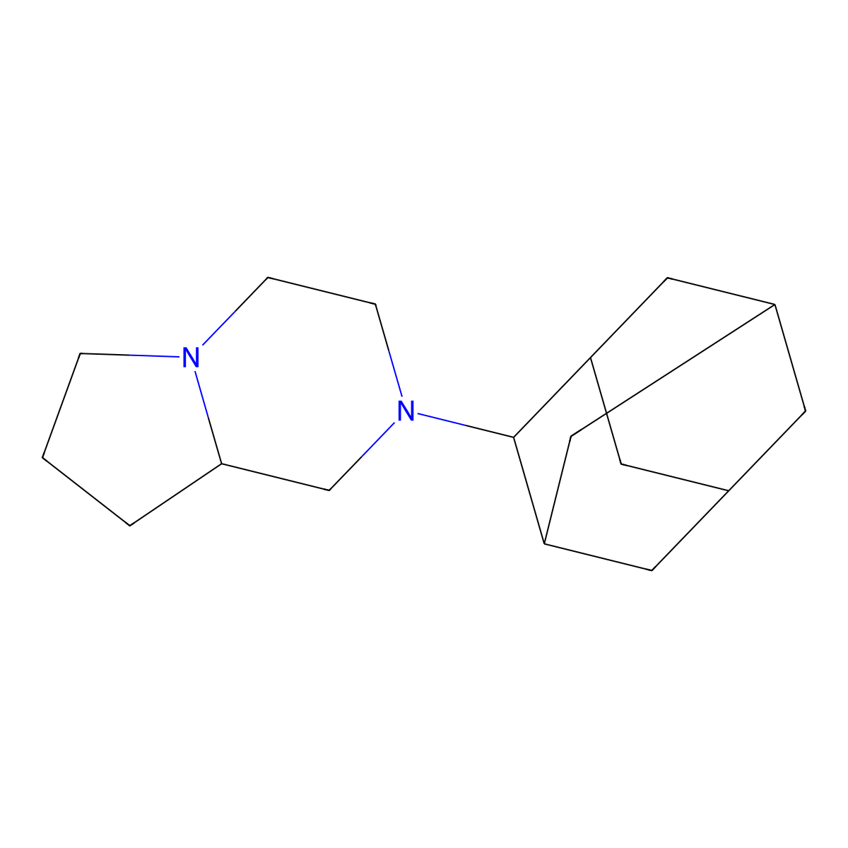 2-(2-adamantyl)-3,4,6,7,8,8a-hexahydro-1H-pyrrolo[1,2-a]pyrazine molecular structure, CAS 369607-42-1
