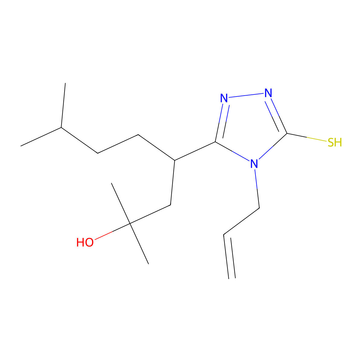4-(4-Allyl-5-mercapto-4H-[1,2,4]triazol-3-yl)-2,7-dimethyl-octan-2-ol molecular structure, CAS 369610-15-1