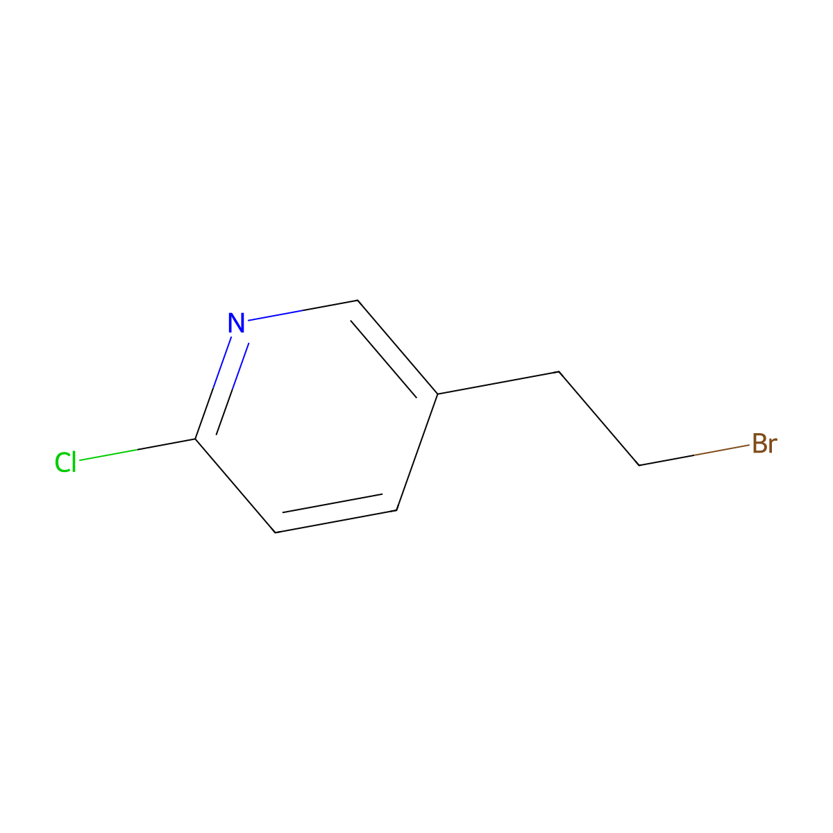 5-(2-Bromoethyl)-2-chloropyridine molecular structure, CAS 369610-28-6