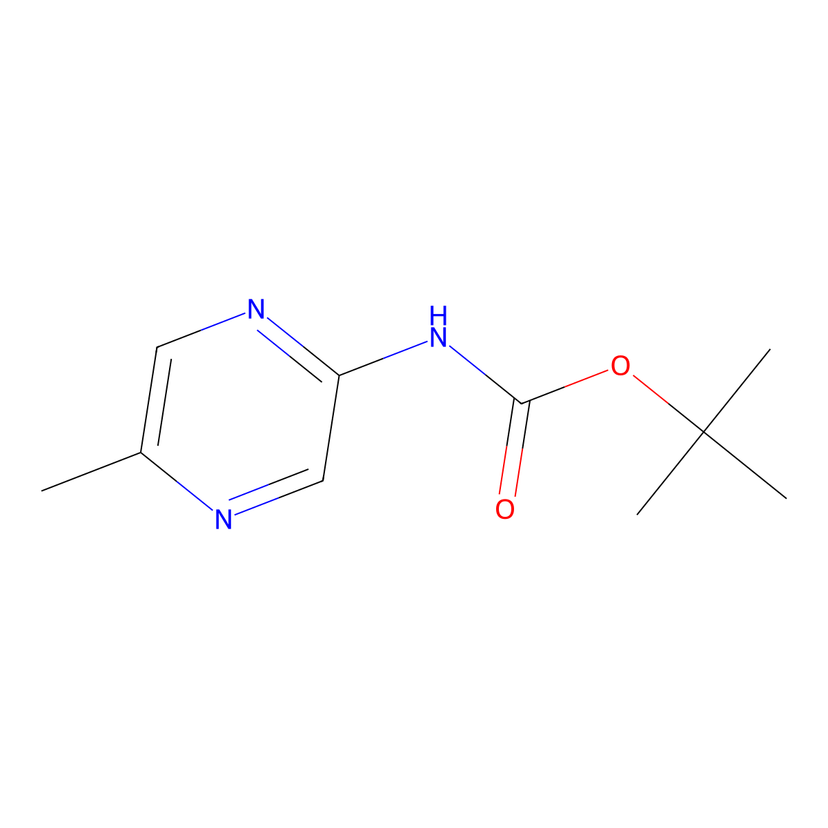 tert-Butyl (5-methylpyrazin-2-yl)carbamate molecular structure, CAS 369638-68-6
