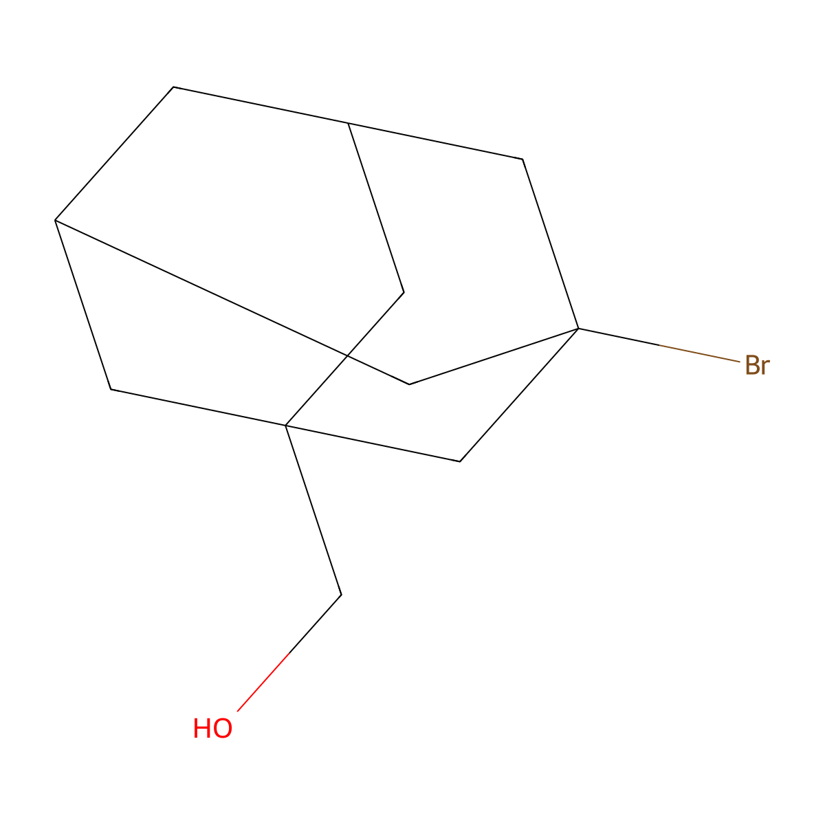 3-Bromotricyclo[3.3.1.13,7]decane-1-methanol molecular structure, CAS 36964-33-7