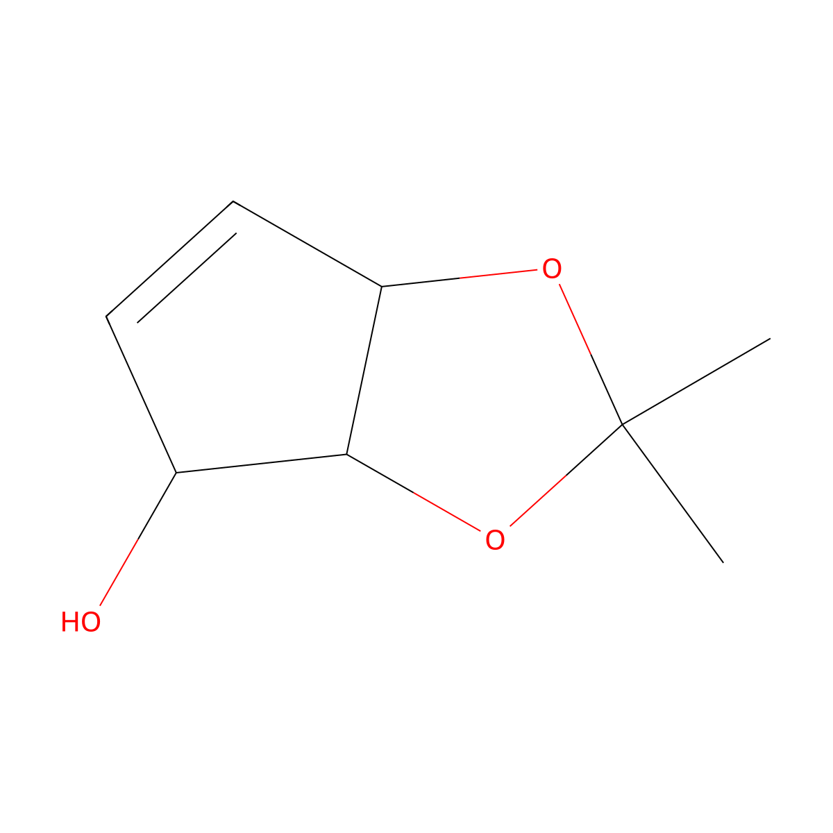 (3aR,4S,6aS)-2,2-dimethyl-2H,3aH,4H,6aH-cyclopenta[d][1,3]dioxol-4-ol molecular structure, CAS 369647-29-0