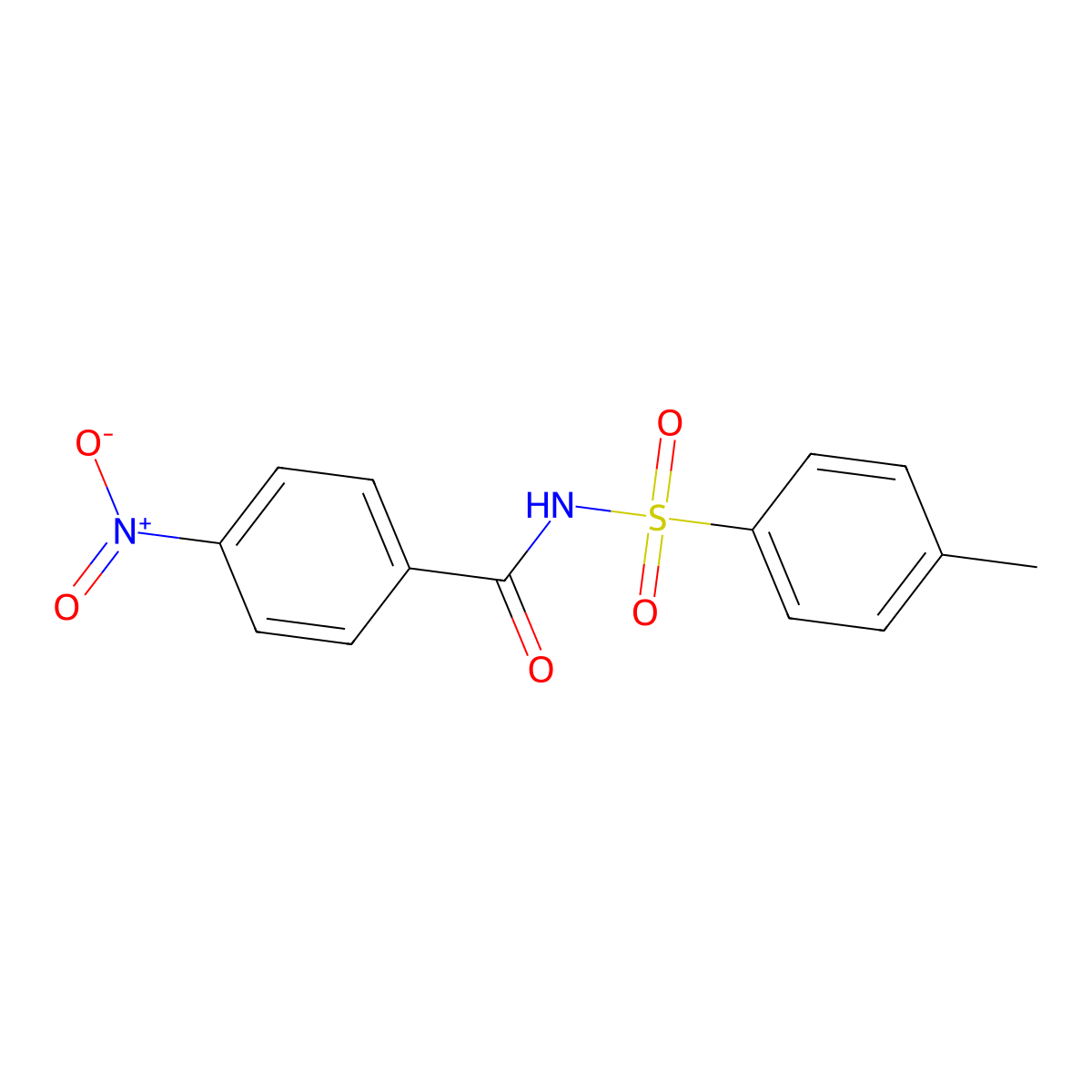 N-(4-methylbenzenesulfonyl)-4-nitrobenzamide molecular structure, CAS 36965-14-7