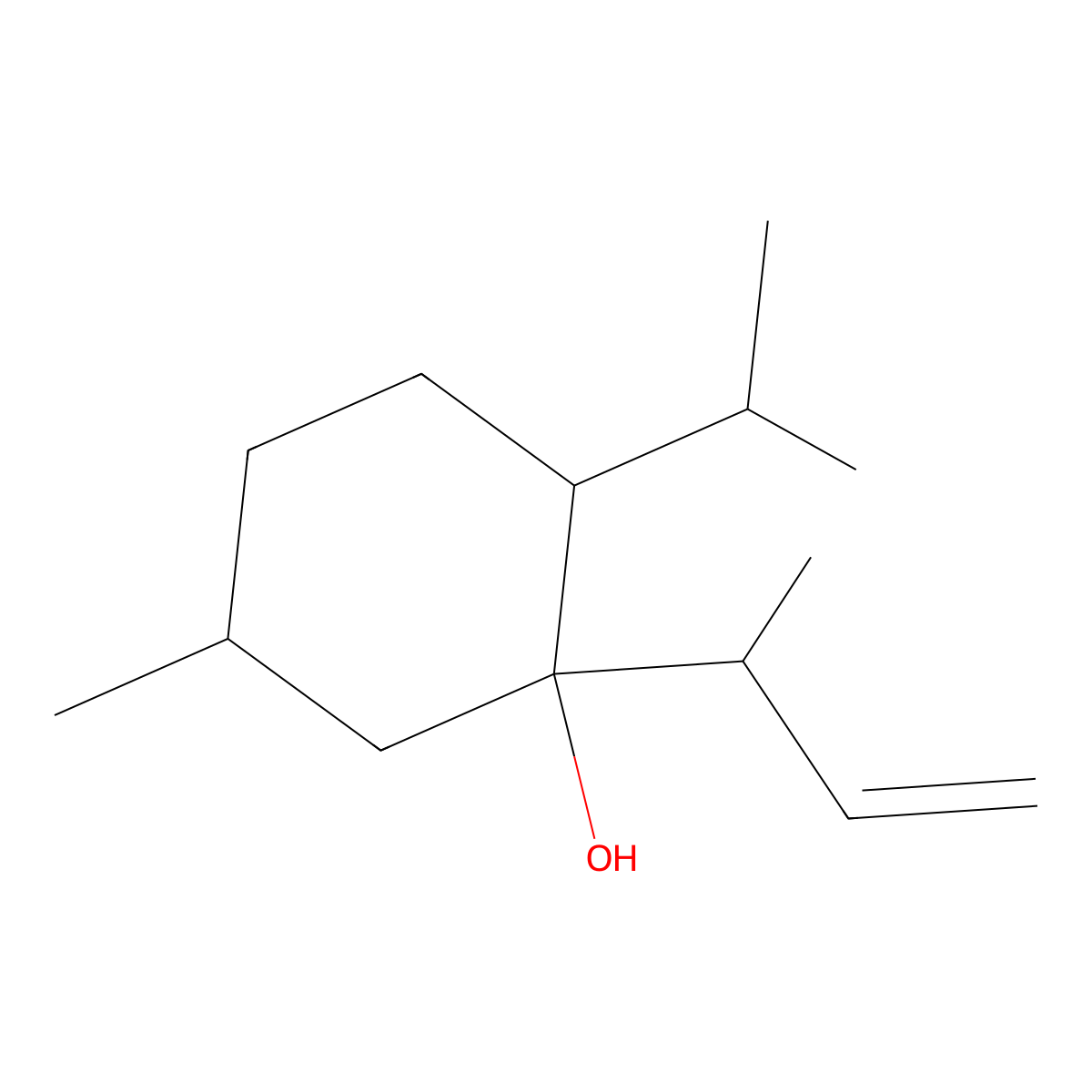 (1S,2R,5S)-1-(but-3-en-2-yl)-2-Isopropyl-5-methylcyclohexan-1-ol molecular structure, CAS 369651-26-3