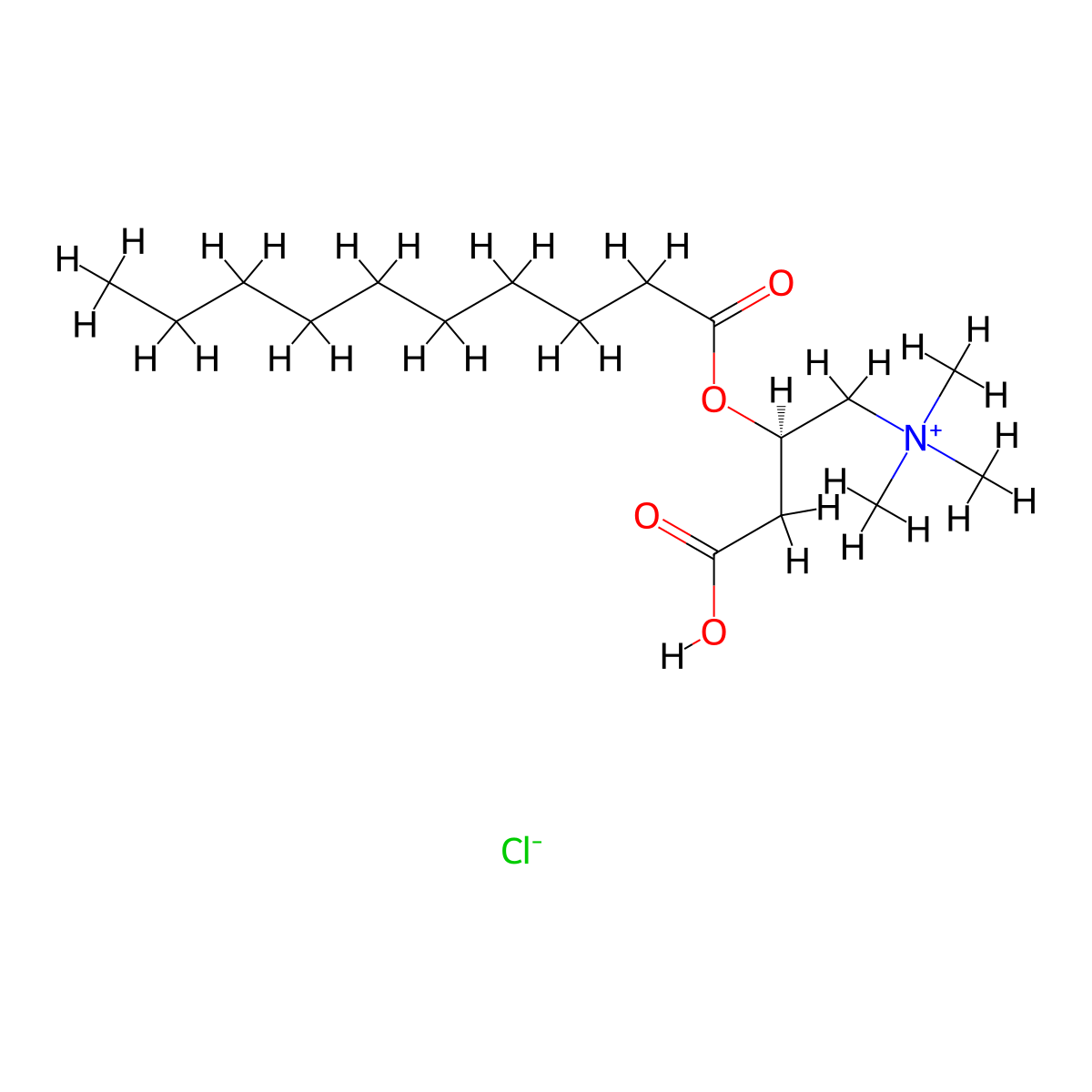 Decanoyl-L-carnitine (chloride) molecular structure, CAS 369651-88-7
