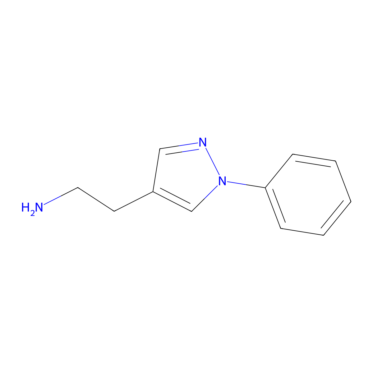2-(1-phenyl-1H-pyrazol-4-yl)ethan-1-amine molecular structure, CAS 369652-04-0