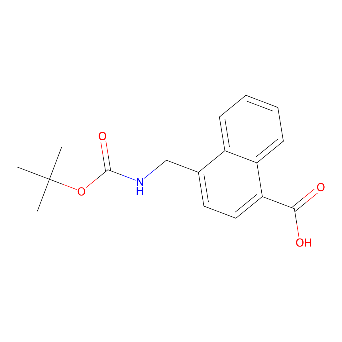 4-({[(Tert-butoxy)carbonyl]amino}methyl)naphthalene-1-carboxylic acid molecular structure, CAS 369655-40-3