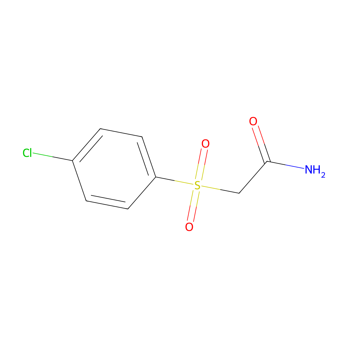 2-[(4-Chlorophenyl)sulfonyl]acetamide molecular structure, CAS 36967-94-9