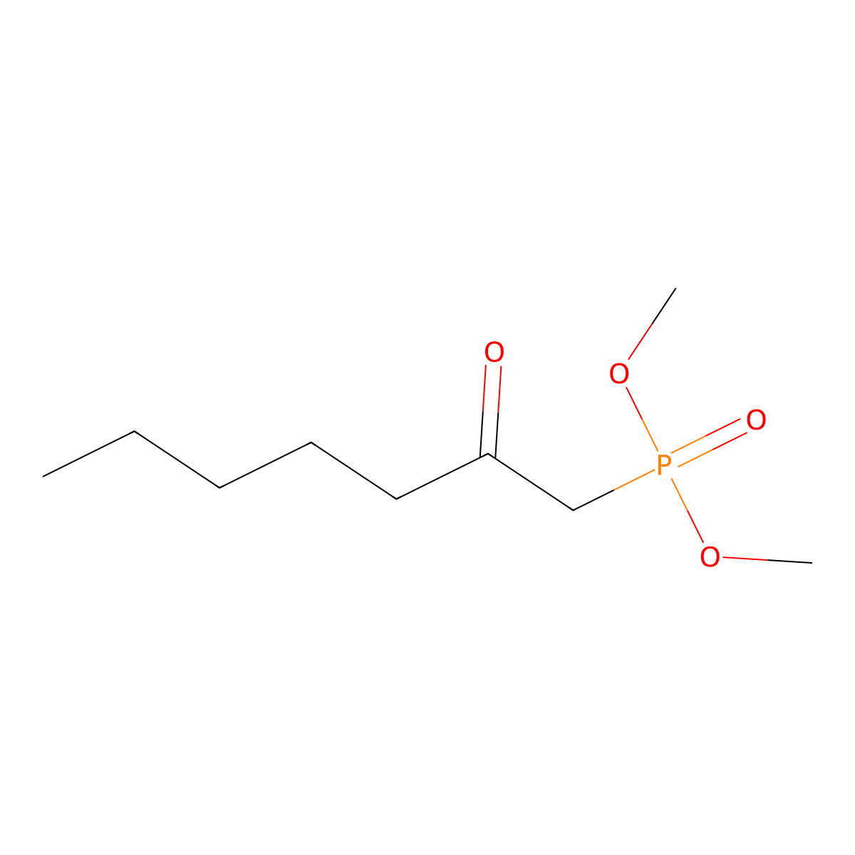 Dimethyl (2-oxoheptyl)phosphonate molecular structure, CAS 36969-89-8