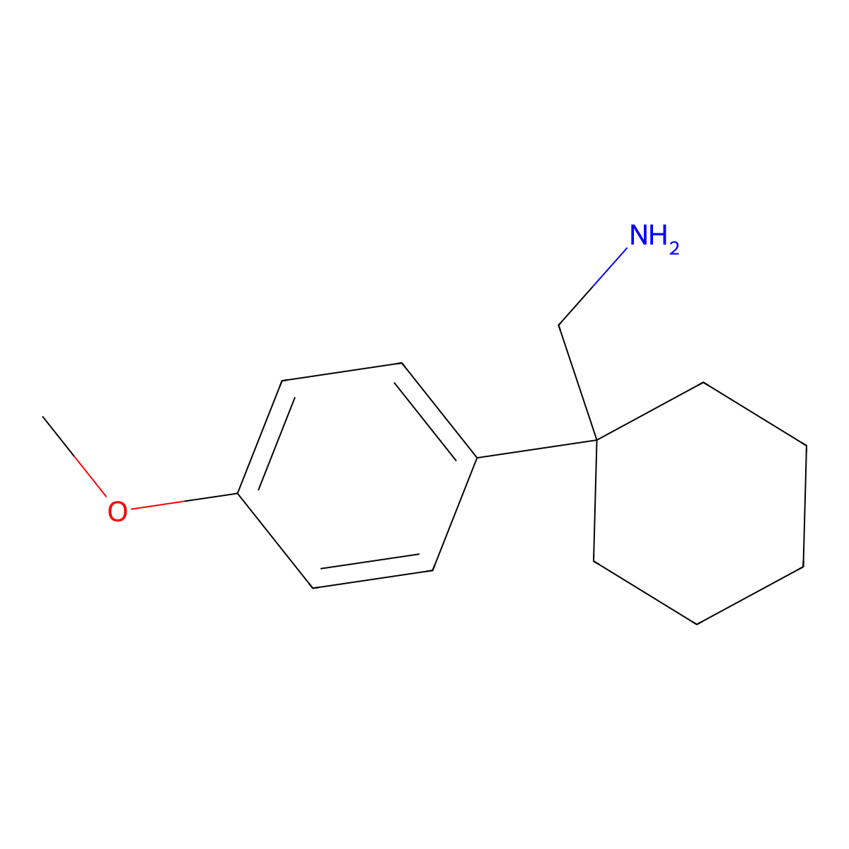 [1-(4-Methoxyphenyl)cyclohexyl]methanamine molecular structure, CAS 36970-20-4