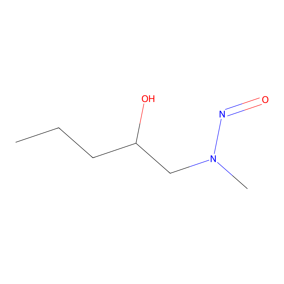 Methyl-2-hydroxypentylnitrosamine molecular structure, CAS 36972-72-2
