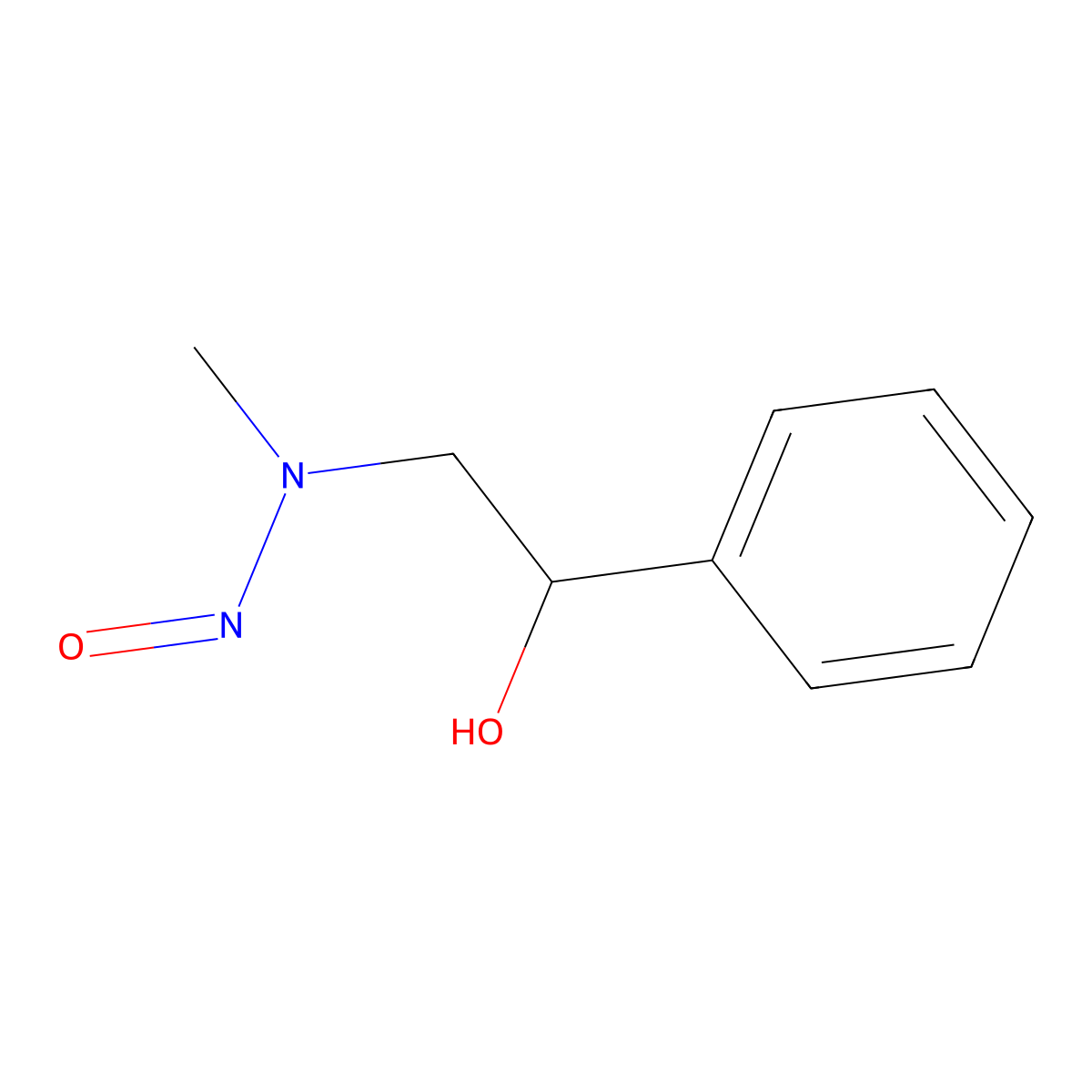 N-(2-hydroxy-2-phenylethyl)-N-methylnitrous amide molecular structure, CAS 36972-73-3