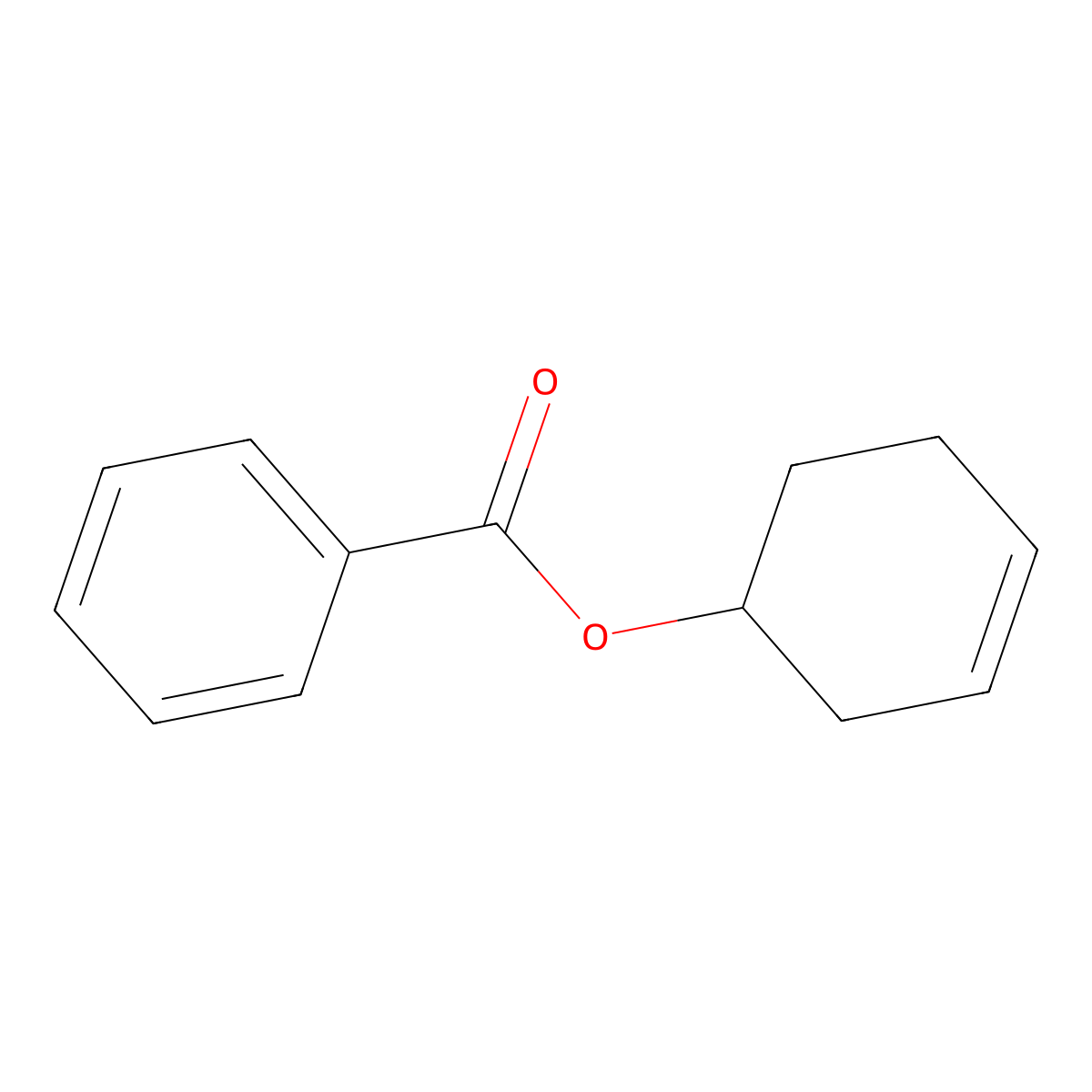 Cyclohex-3-en-1-yl benzoate molecular structure, CAS 36978-27-5