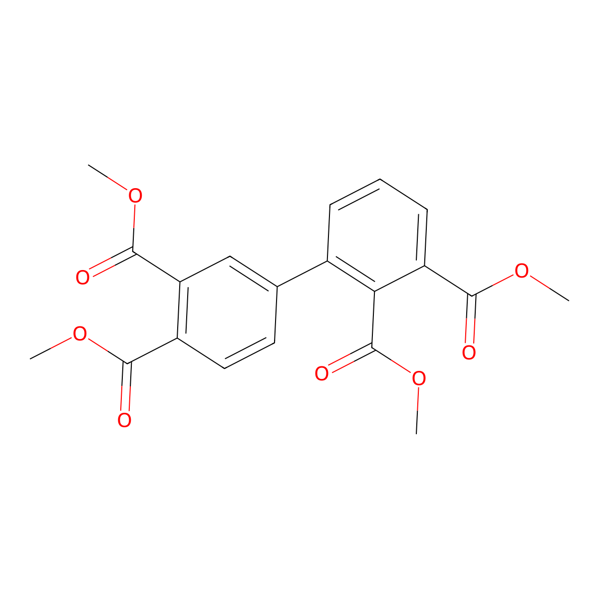 Tetramethyl [1,1'-biphenyl]-2,3,3',4'-tetracarboxylate molecular structure, CAS 36978-36-6