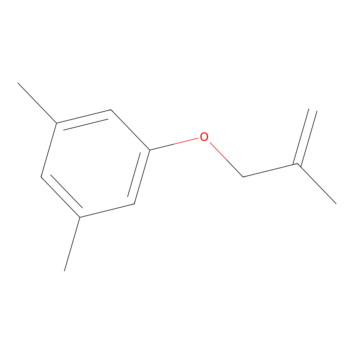 1,3-Dimethyl-5-[(2-methylprop-2-en-1-yl)oxy]benzene molecular structure, CAS 3698-47-3
