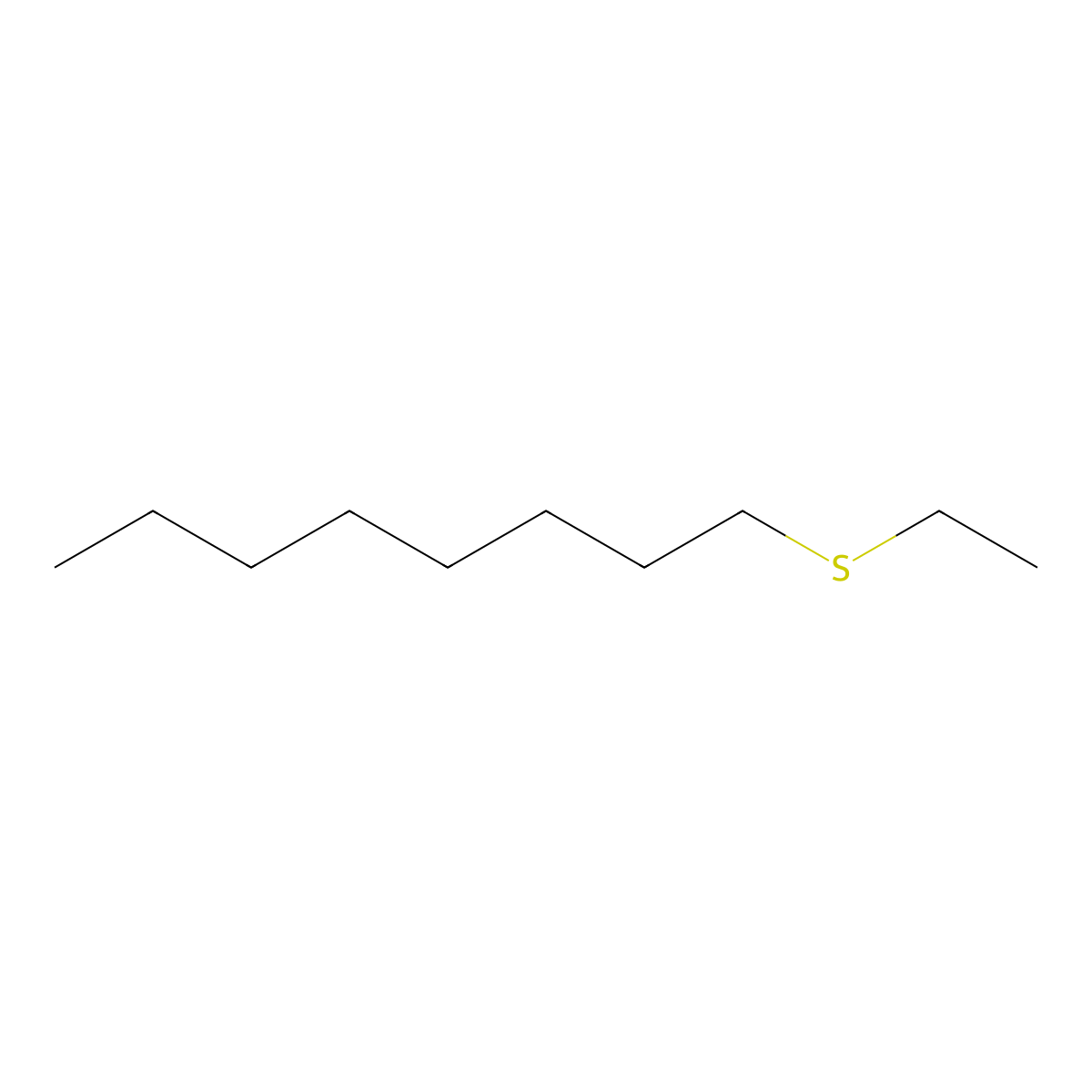Ethyl octyl sulfide molecular structure, CAS 3698-94-0