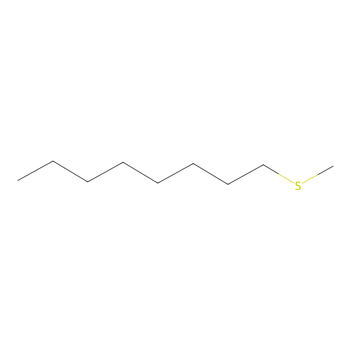 Methyl octyl sulfide molecular structure, CAS 3698-95-1
