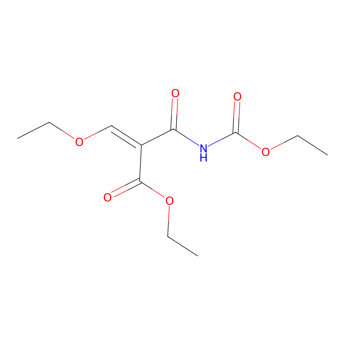 Ethyl 3-ethoxy-2-((ethoxycarbonyl)carbamoyl)acrylate molecular structure, CAS 36980-80-0